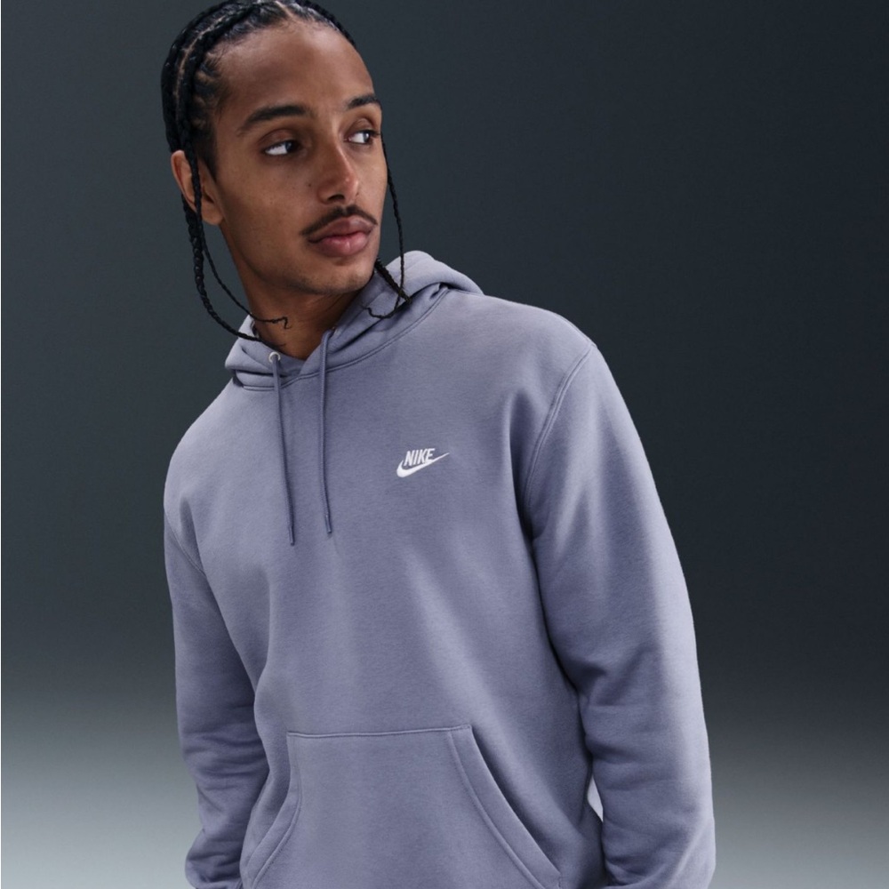 Nike Men's Club Fleece Hoodie in Ashen Slate - Size M
